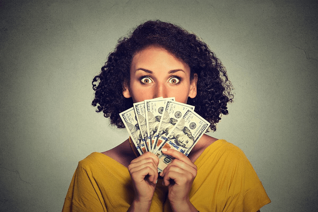 woman and money